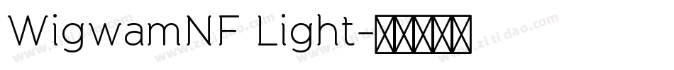 WigwamNF Light字体转换